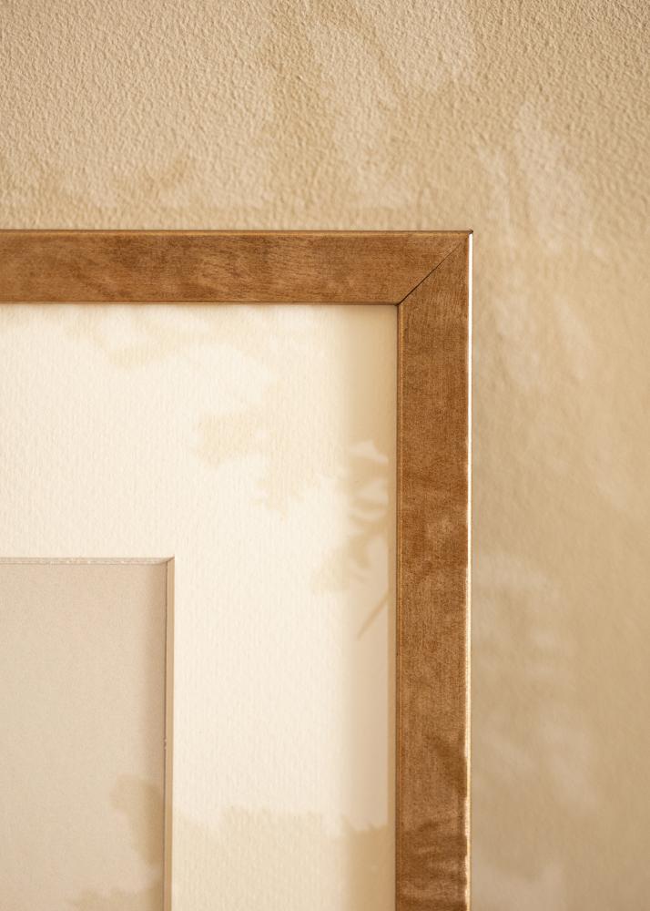 Ramme Ares Messing 20x30 cm - Passepartout Hvid 9x11 cm