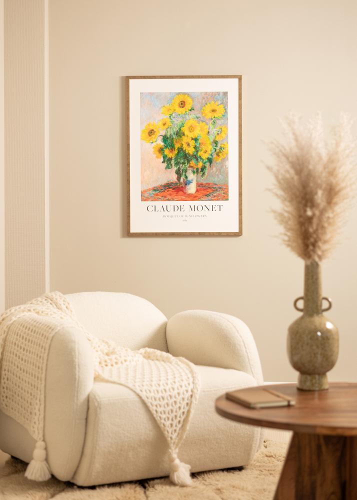Ramme Ares Messing 20x30 cm - Passepartout Hvid 9x11 cm