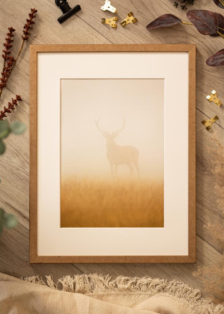 Ramme Ares Messing 20x30 cm - Passepartout Hvid 9x11 cm