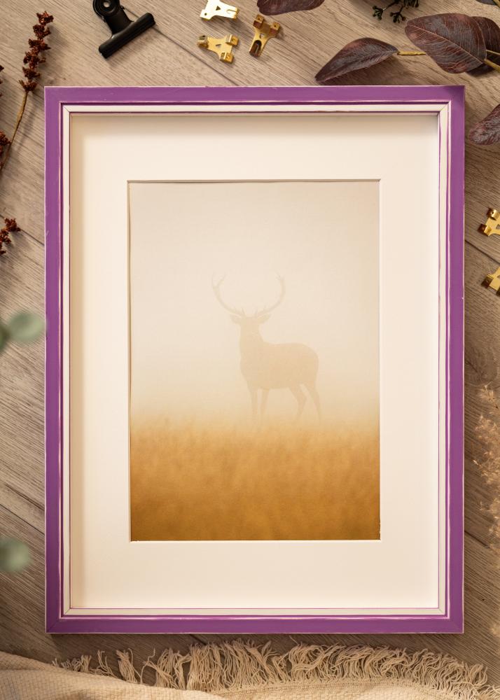 Ramme Diana Lilla 30x40 cm - Passepartout Hvid 21x29,7 cm