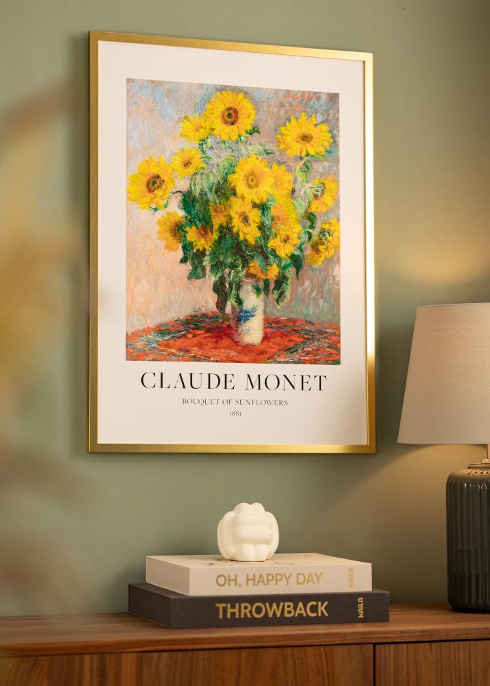 Ramme Minerva Guld 50x60 cm - Passepartout Hvid 40x50 cm