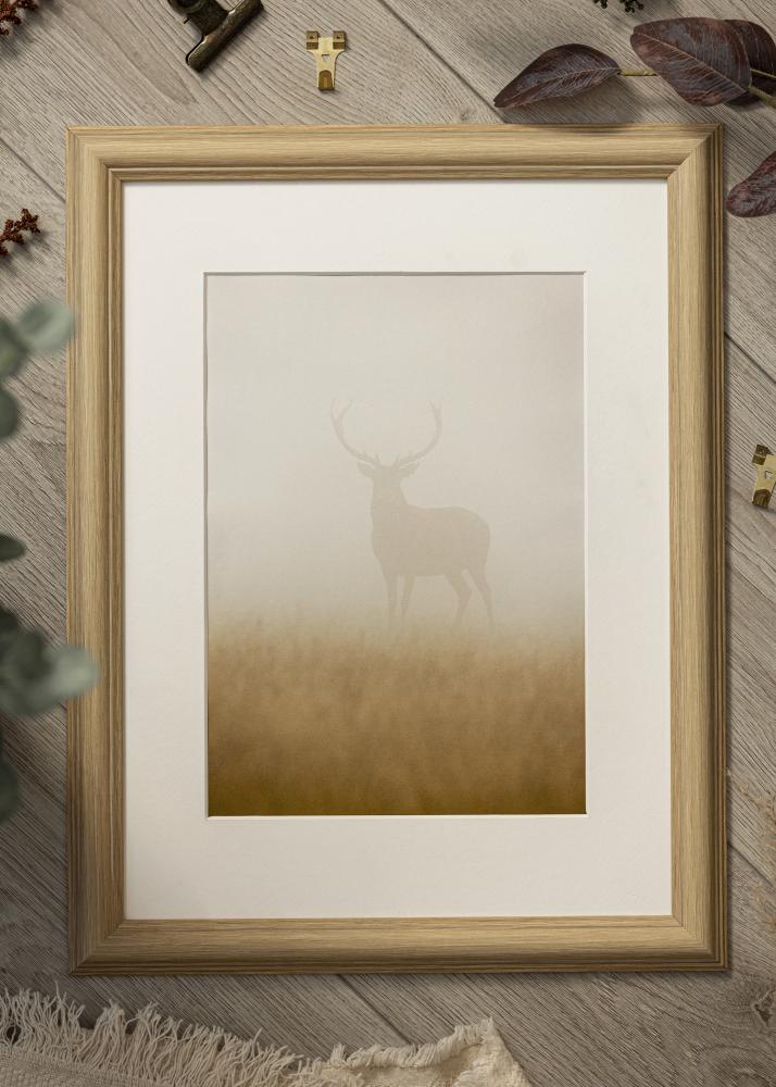 Ramme Västkusten Eg 50x60 cm - Passepartout Hvid 38x46 cm