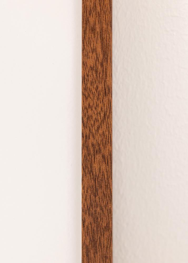 Ramme Modern varmt Brun 30x40 cm - Passepartout Hvid 21x29,7 cm