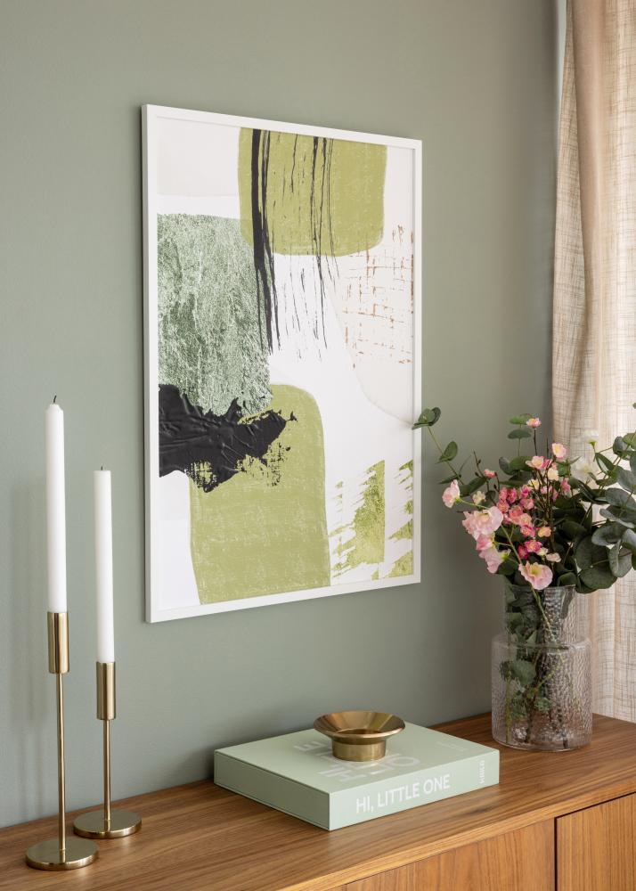 Ramme Trendy Hvid 40x40 cm - Passepartout Hvid 30x30 cm