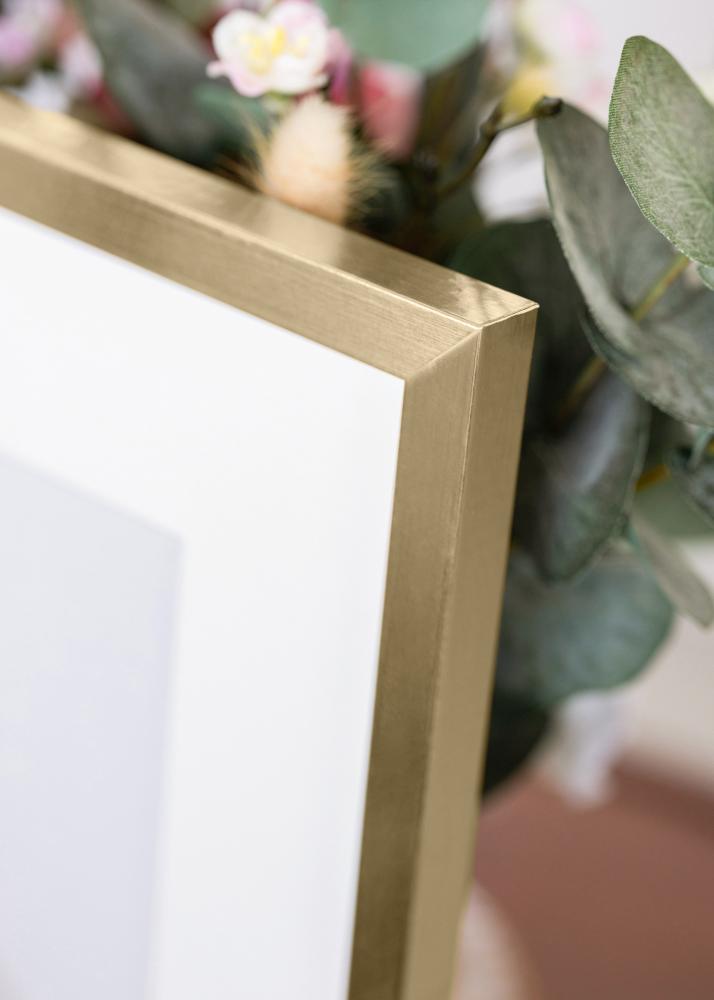 Ramme Trendy Guld 40x40 cm - Passepartout Hvid 30x30 cm