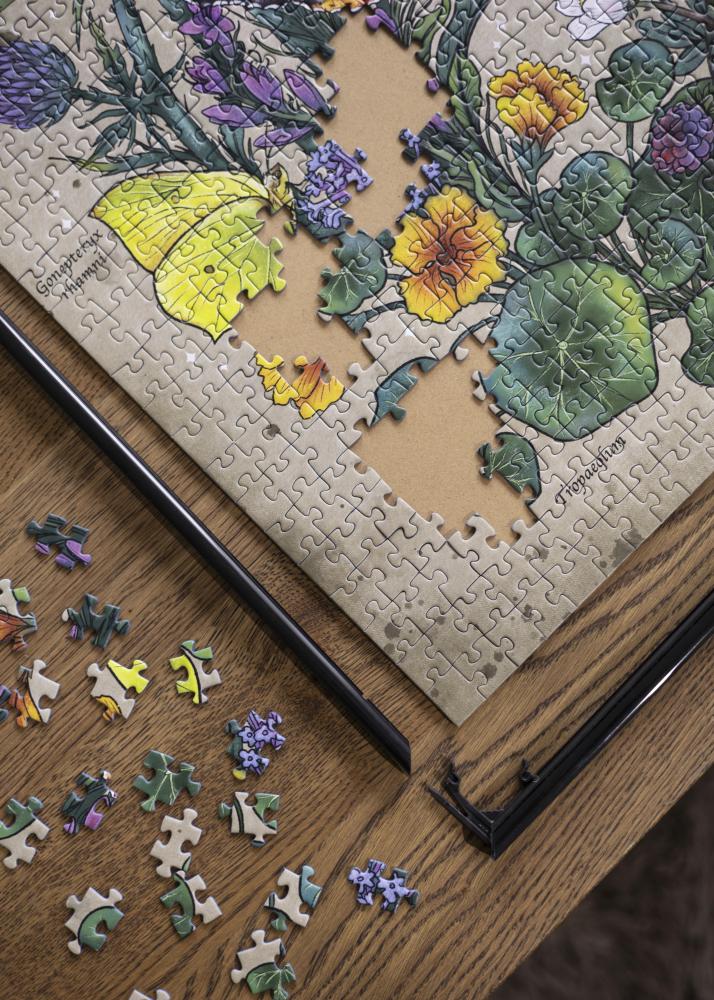 Puslespilsramme Sort 37,5x98 cm