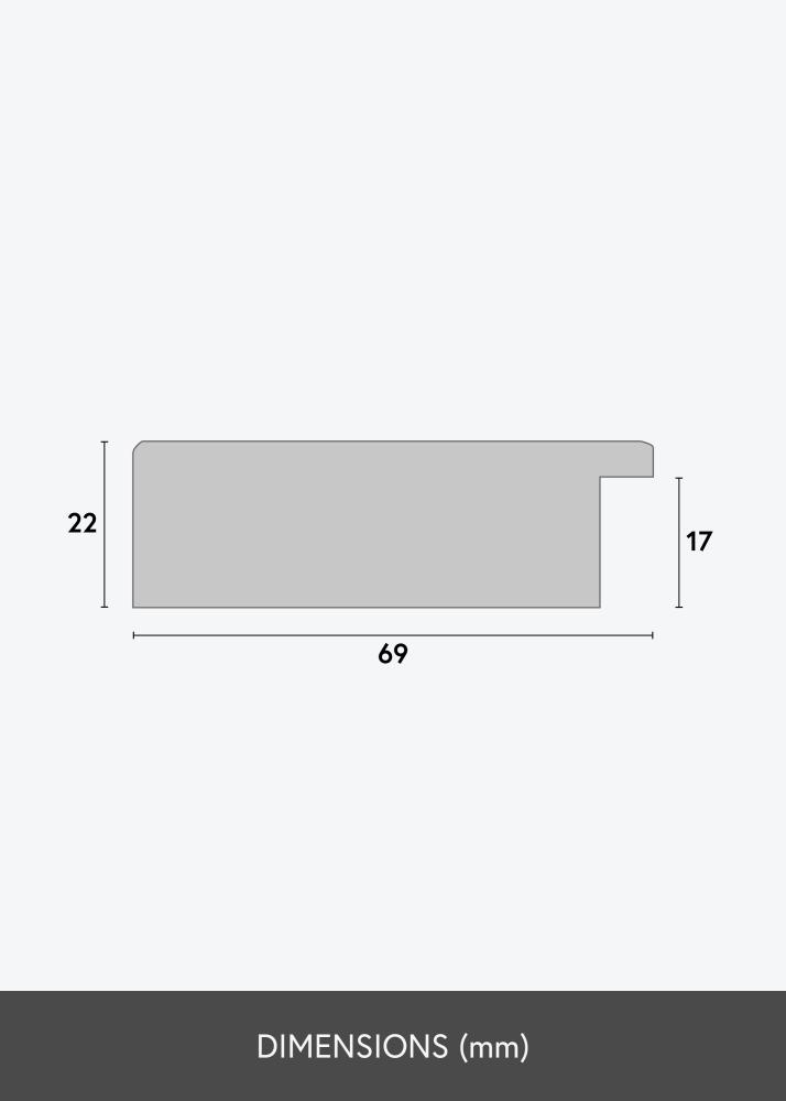 Ramme Dover Akrylglas Sort 60x80 cm
