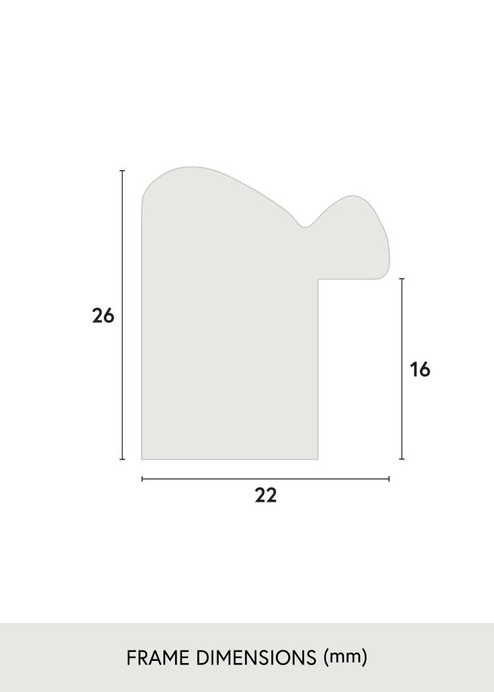 Ramme Canterbury Akrylglas Hvid 40x40 cm