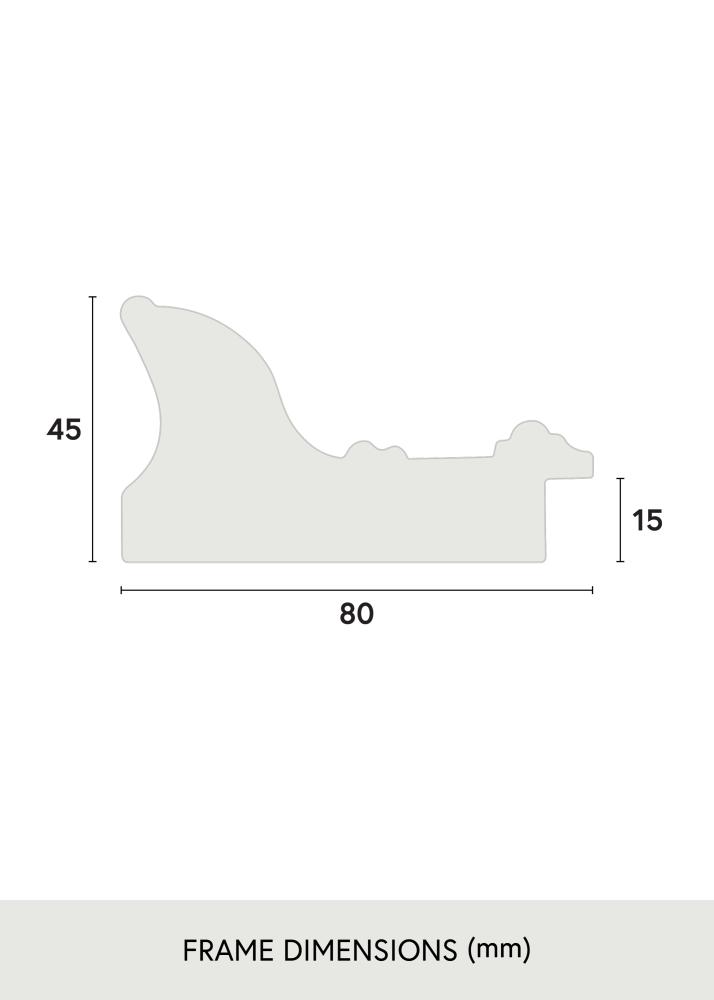 Ramme Scarborough Akrylglas Sort 30x40 cm