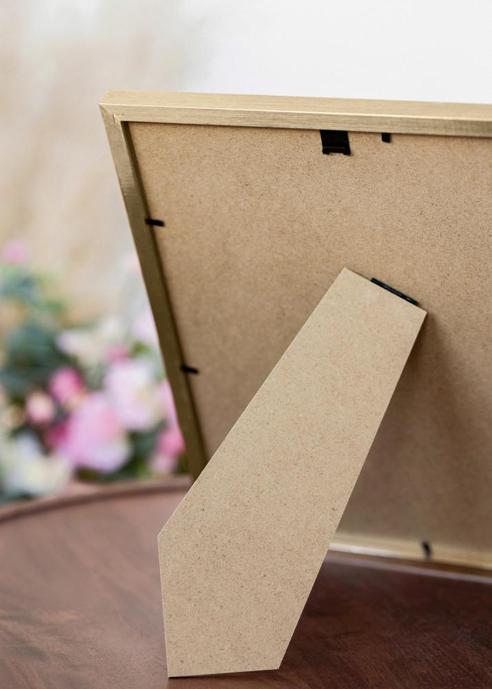 Ramme Trendy Guld 18x24 cm - Passepartout Hvid 13x18 cm