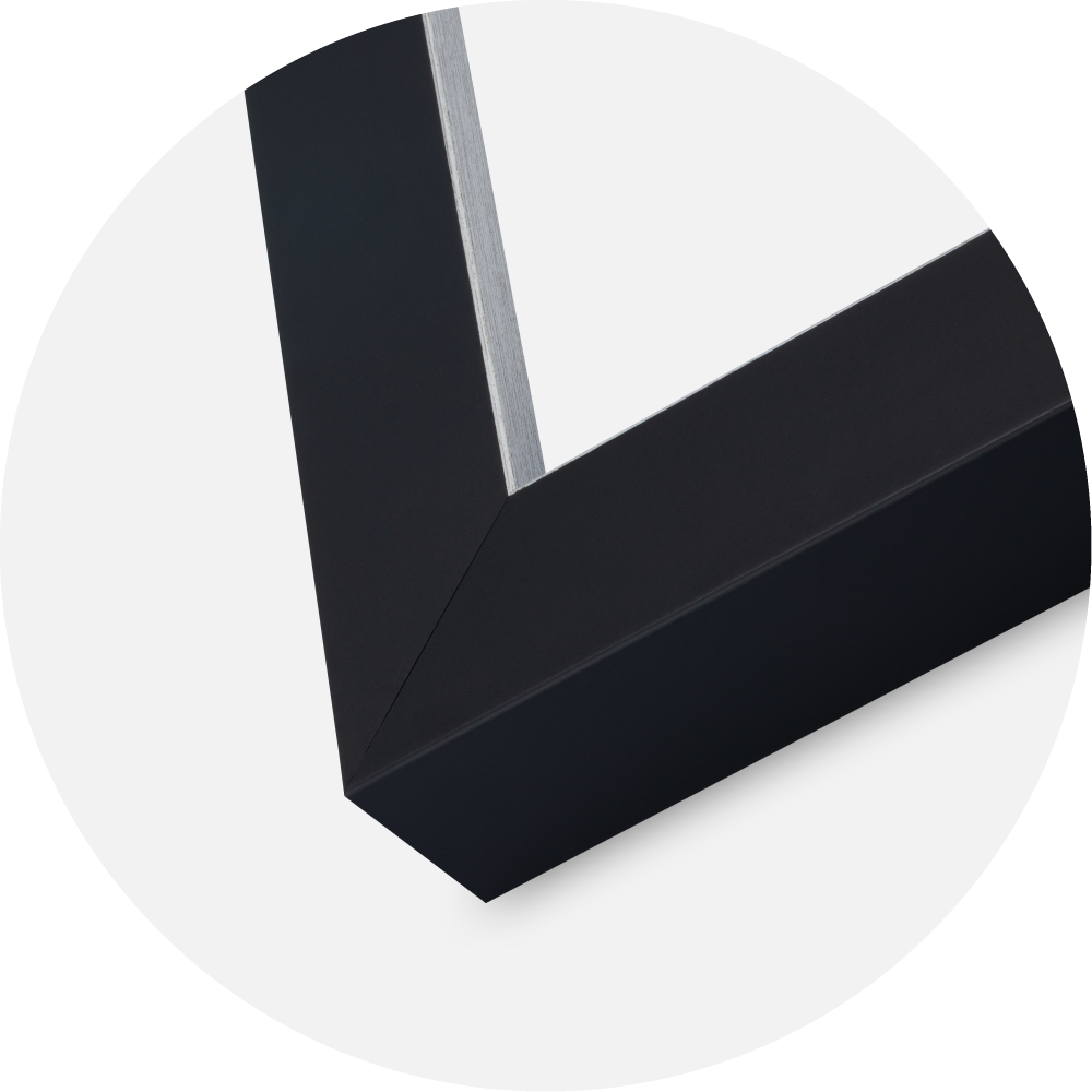 Ramme Sussex Akrylglas Sort/Sølv 30x30 cm