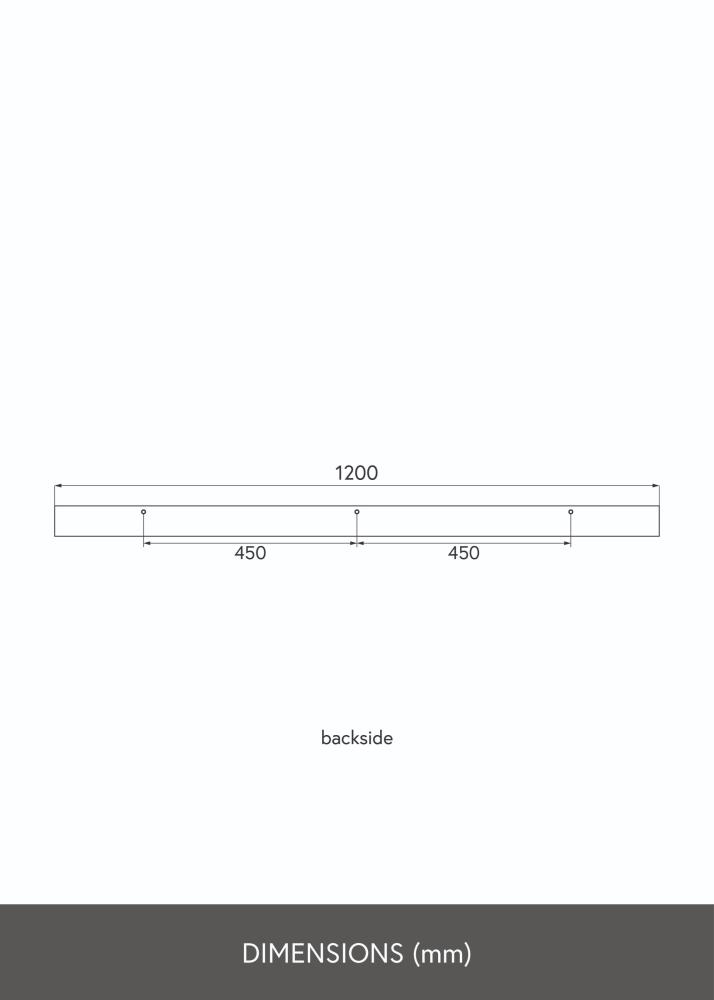 KAILA Billedhylde Hvid 120 cm
