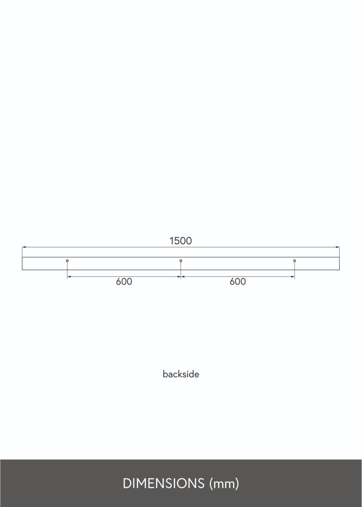 KAILA Billedhylde Hvid 150 cm