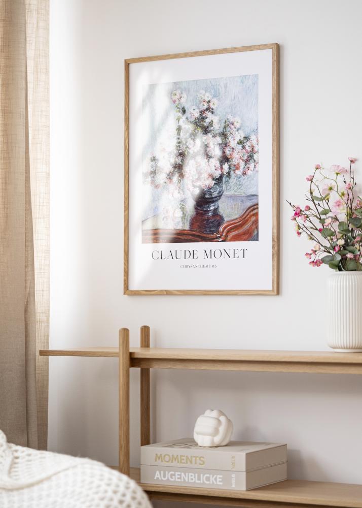 Ramme Massiv eg 60x80 cm - Passepartout Hvid 52x72 cm
