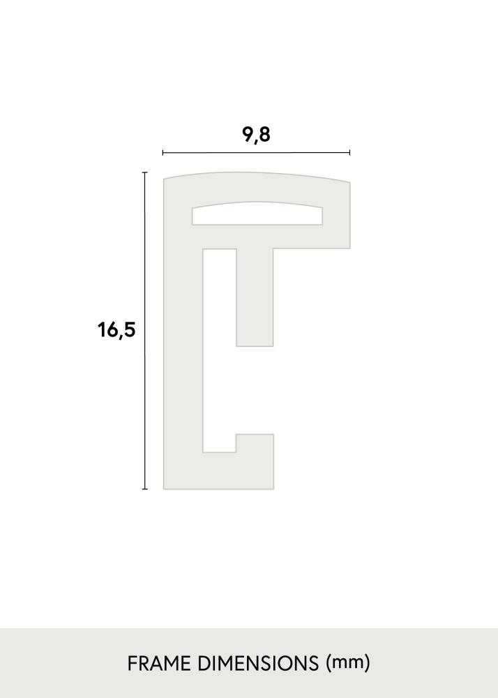 Ramme New Lifestyle Turkis 40x50 cm - Passepartout Hvid 12x16 inches