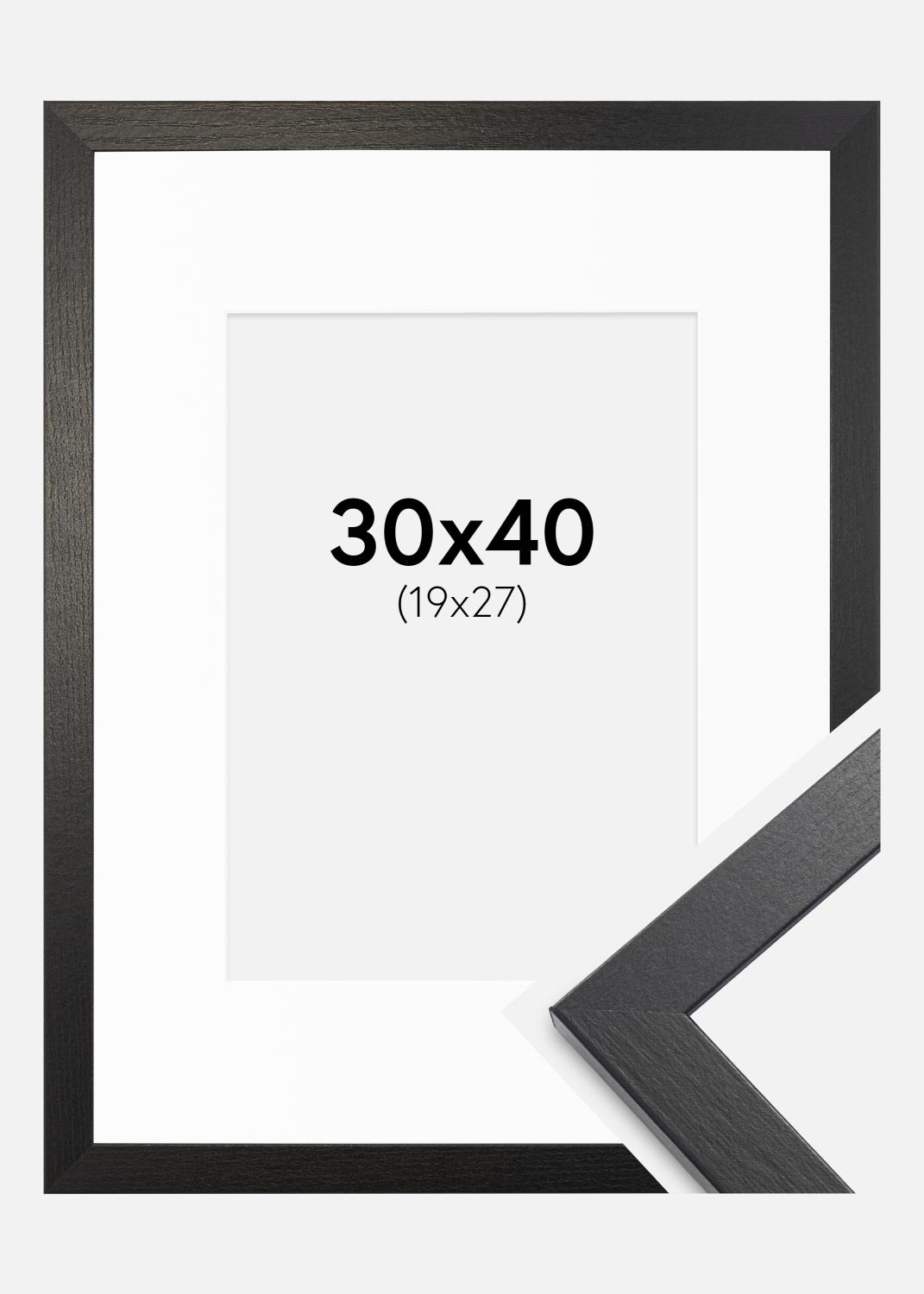 Product Image for Ramme Stilren sort Eg 30x40 cm - Passepartout Hvid 20x28 cm