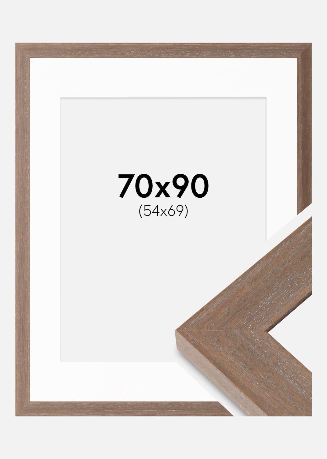 Product Image for Ramme Juno Grå 70x90 cm - Passepartout Hvid 55x70 cm