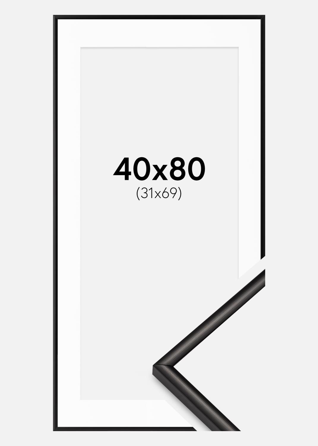 Product Image for Ramme Scandi Mat Sort 40x80 cm - Passepartout Hvid 32x70 cm