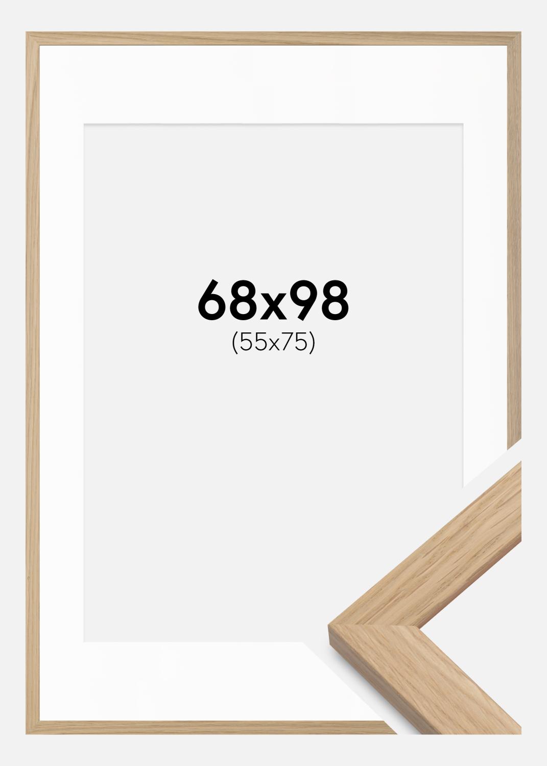 Product Image for Ramme Eg træ 68x98 cm - Passepartout Hvid 56x76 cm
