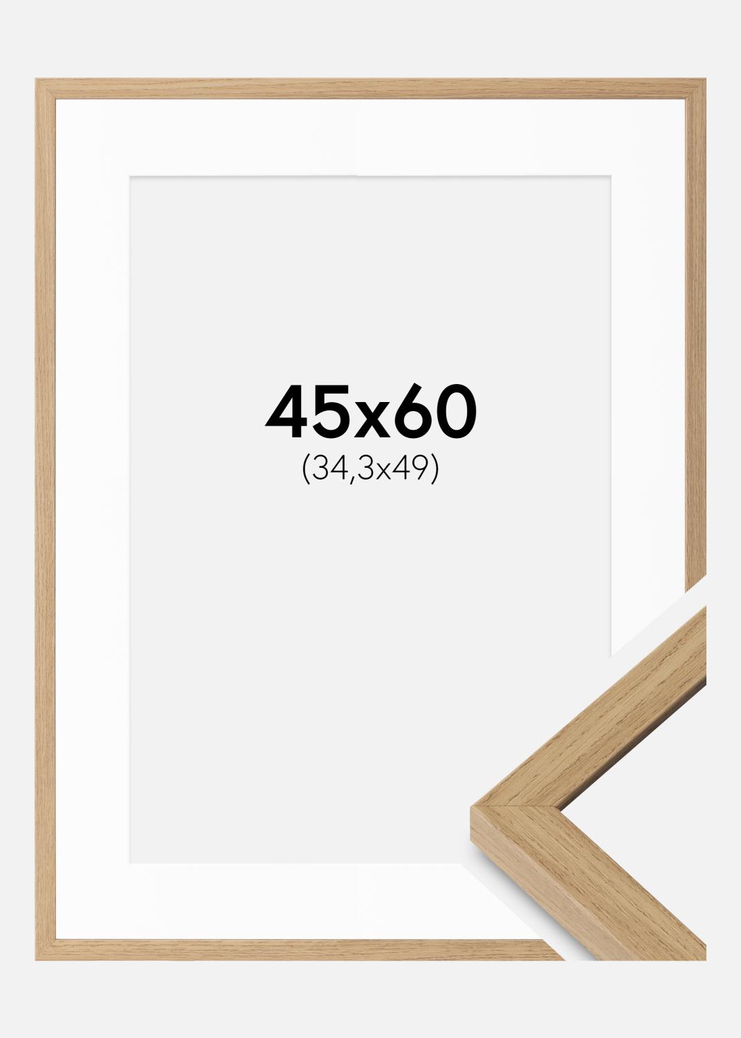 Product Image for Ramme Ares Naturlig Eg 45x60 cm - Passepartout Hvid B3 353x500 mm
