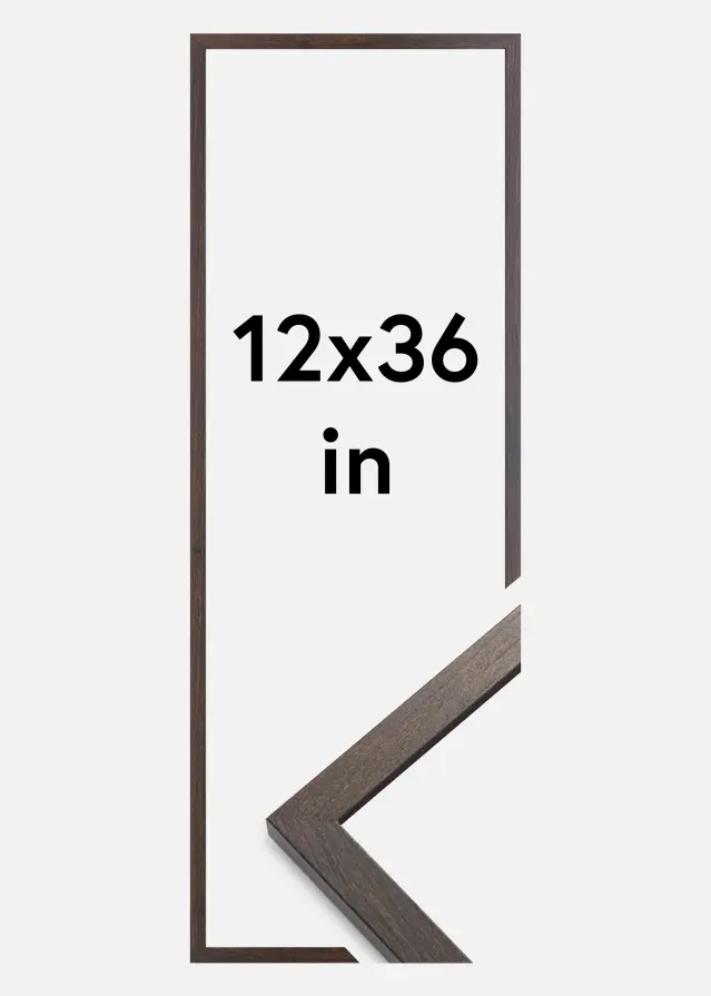 Ramme Trendy Akrylglas Valnød 12x36 inches (30,48x91,44 cm)