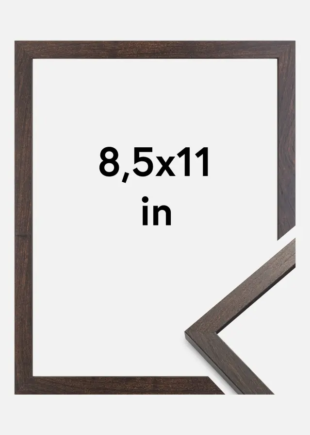 Ramme Trendy Akrylglas Valnød 8,5x11 inches (21,59x27,94 cm)