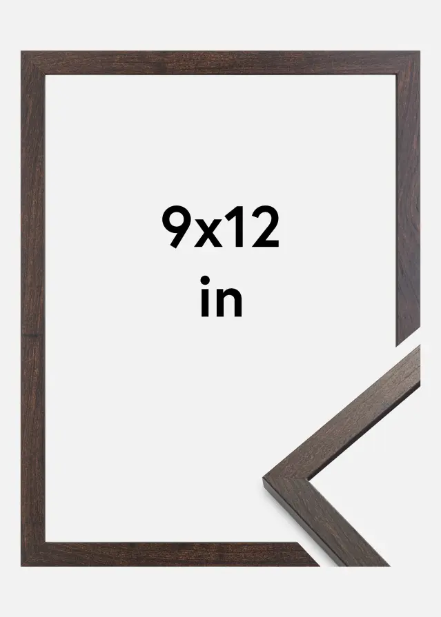 Ramme Trendy Akrylglas Valnød 9x12 inches (22,86x30,45 cm)