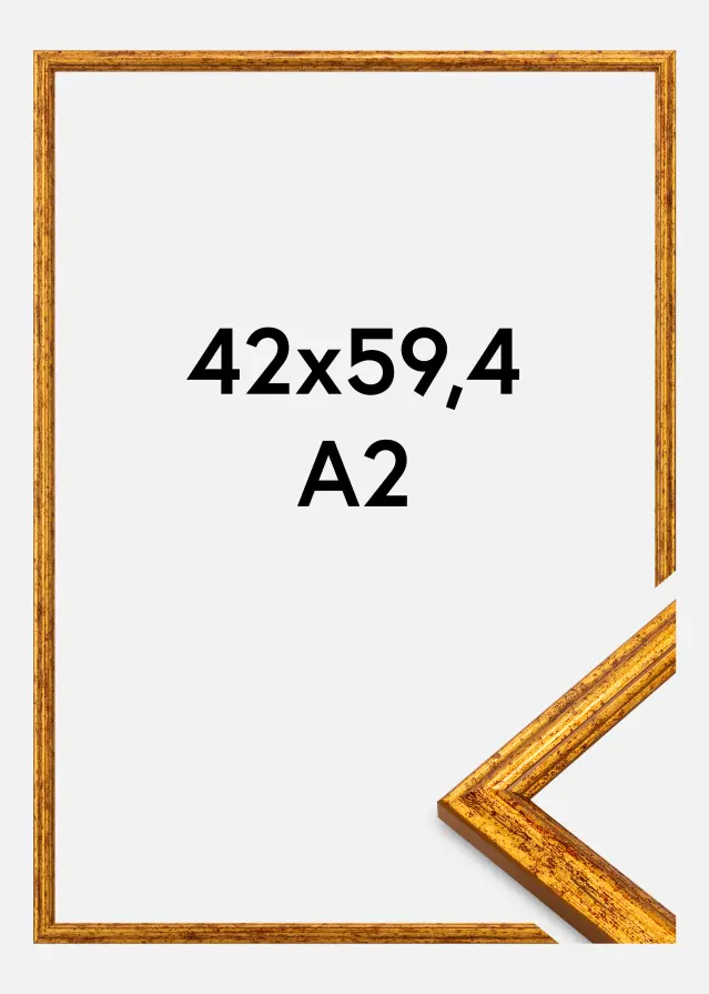 Ramme Claudia Akrylglas Guld 42x59,4 cm (A2)