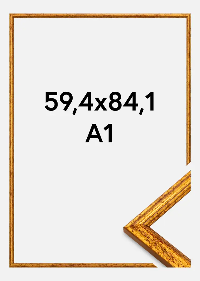 Ramme Claudia Akrylglas Guld 59,4x84,1 cm (A1)