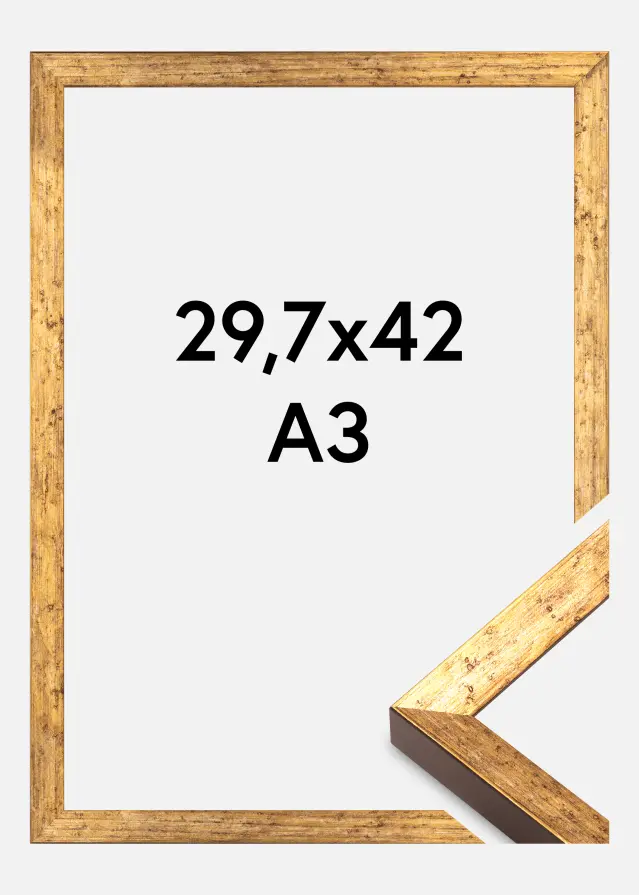 Ramme Dune Akrylglas Guld 29,7x42 cm (A3)