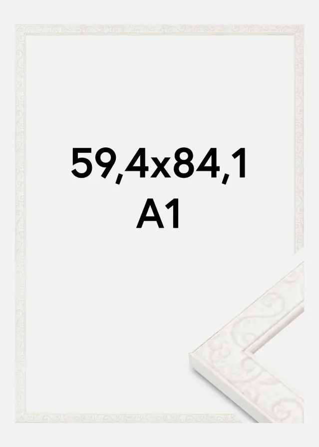 Ramme Milton Akrylglas Hvid 59,4x84,1 cm (A1)