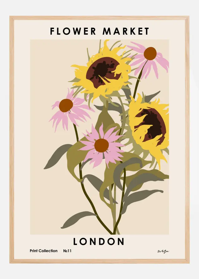 Flower Market. London Plakat