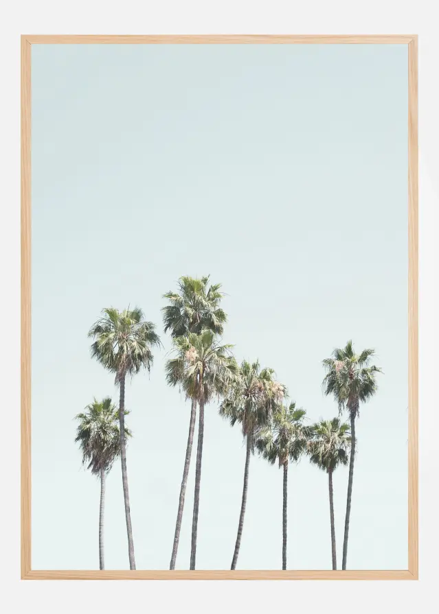 Blue Palm Trees Plakat