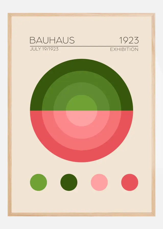 Bauhaus Yesil Daire Plakat