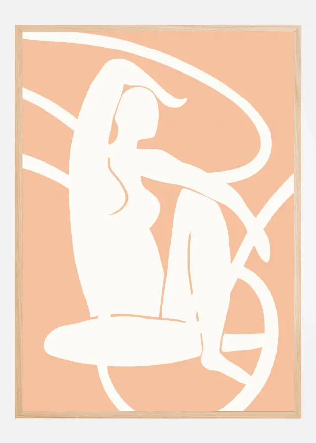Pictufy Studio Woman Line Peach Fuzz Plakat