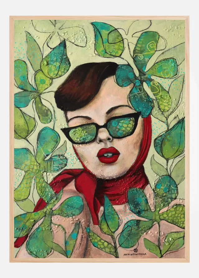 Retro lady 4 Plakat