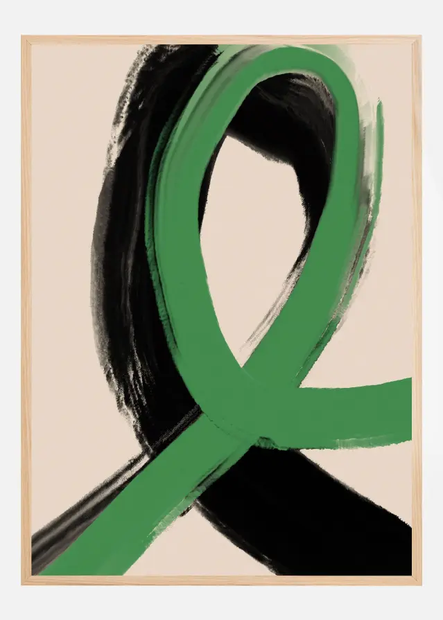 Black And Green No 1 Plakat