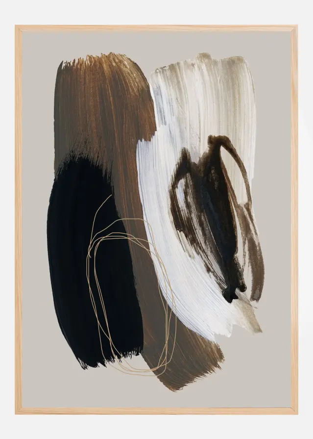 Abstract Brush Strokes 108X Plakat