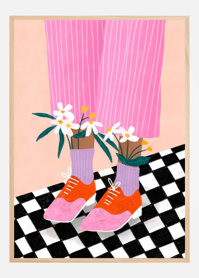Floral Socks Plakat