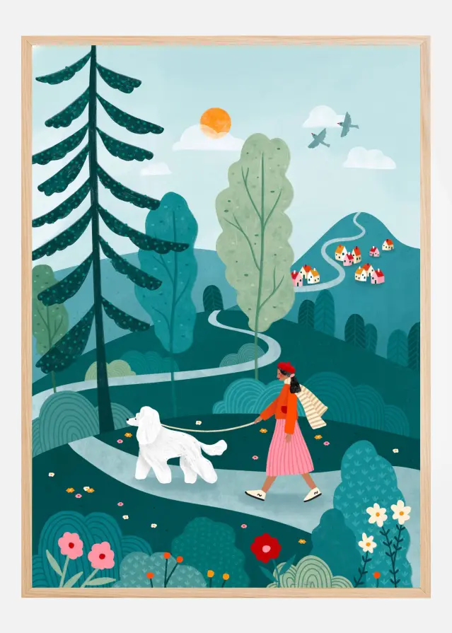 Poodle Walk Plakat