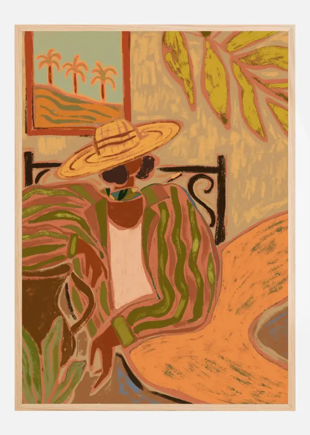 Lady in Stripe Plakat