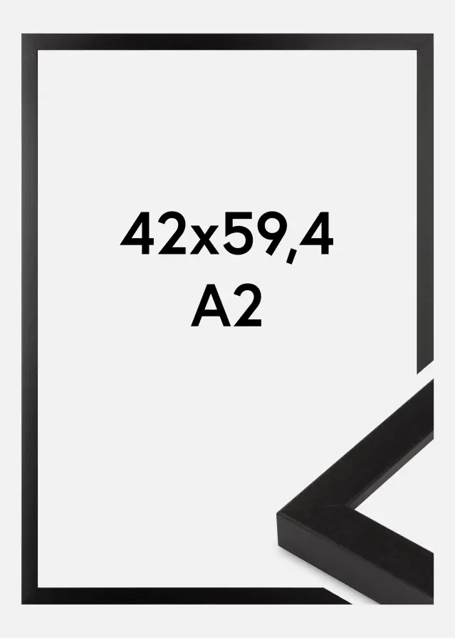 Billedramme Sort Bred 42 x 59,4 cm (A2)