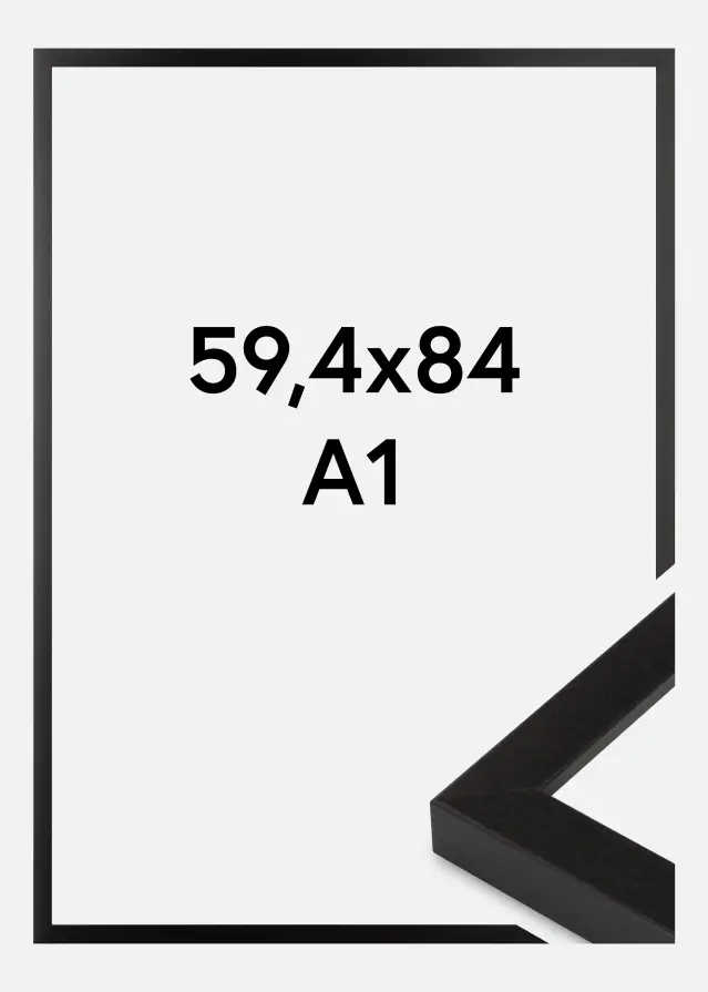 Billedramme Sort Bred 59,4 x 84,1 cm (A1)