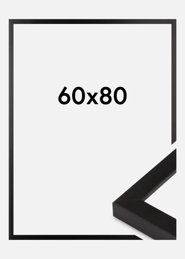 Billedramme Sort Bred 60 x 80 cm