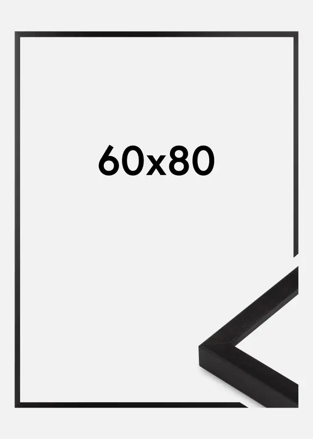 Billedramme Sort Smal 60 x 80 cm