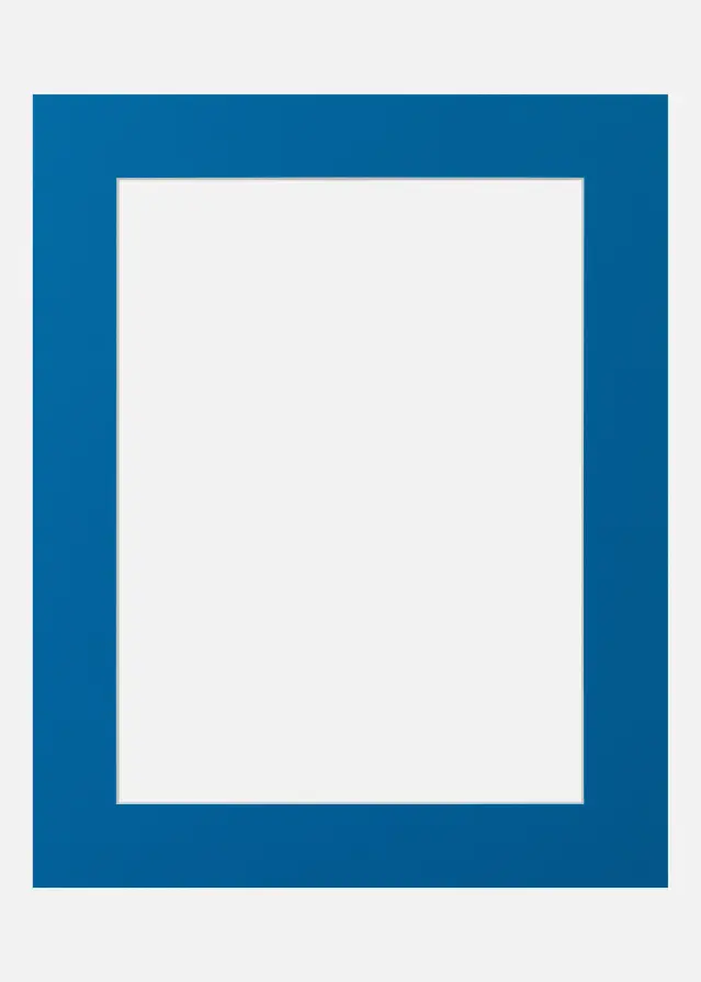 Passepartout Electric Blue (Hvid kerne) 15x20 cm (9x14)