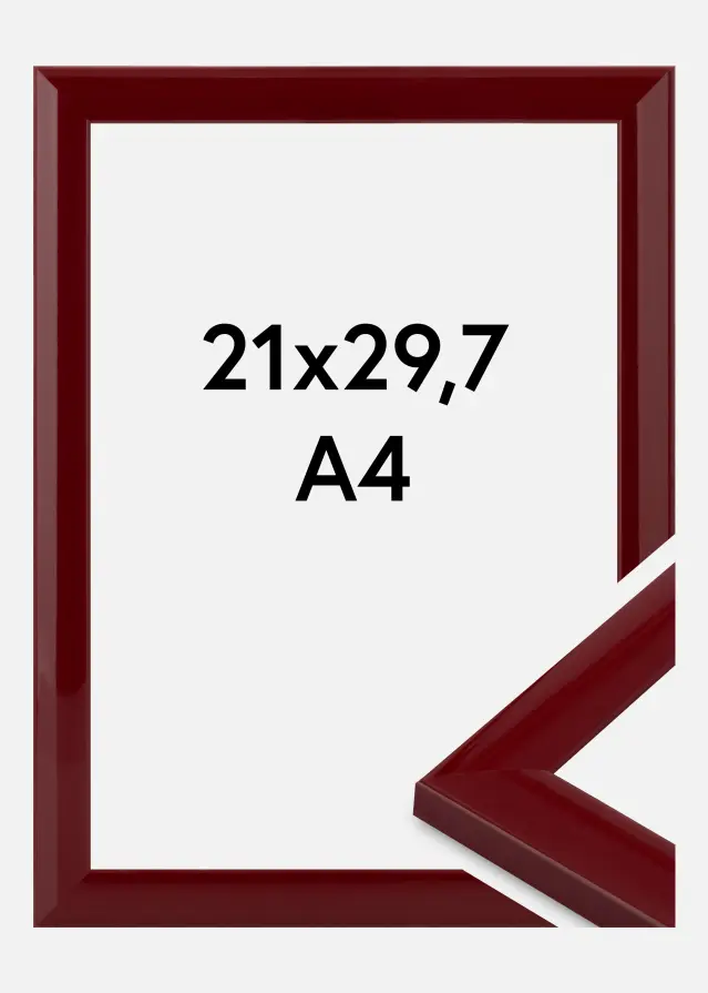 Ramme Dorset Akrylglas Mørkerød 21x29,7 cm (A4)