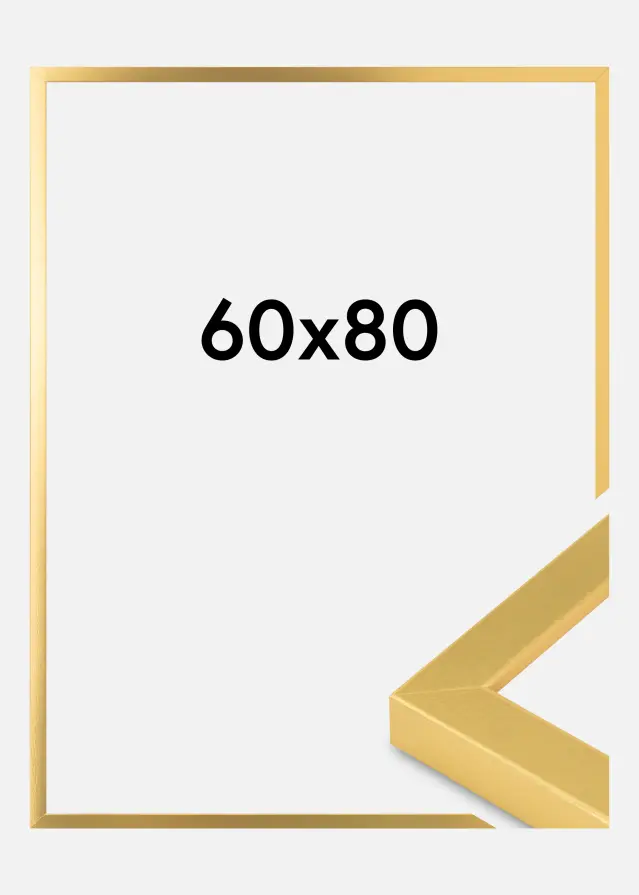 Billedramme Guld Bred 60 x 80 cm