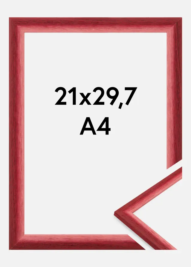 Ramme Cornwall Akrylglas Mørkerød 21x29,7 cm (A4)