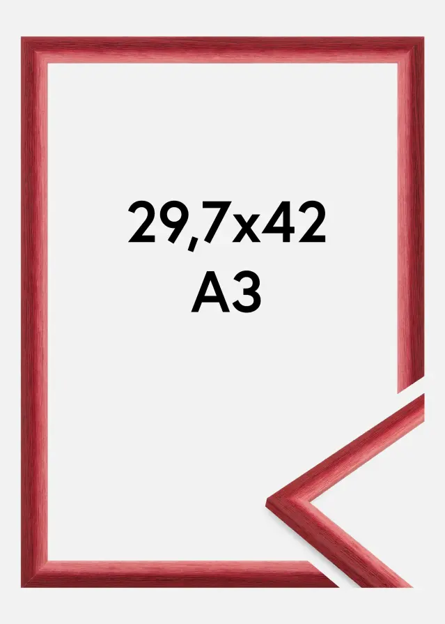Ramme Cornwall Akrylglas Mørkerød 29,7x42 cm (A3)